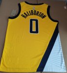 Maillot de Basket #0 Haliburton Pacers 22-23 Jaune Imprimé